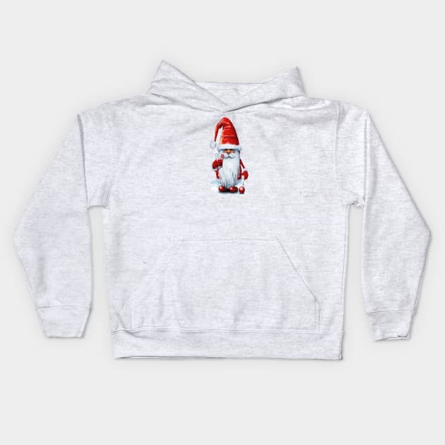 Nordic Gnome Holding A Glass Of‎ Pomegranate Juice Kids Hoodie by taiche